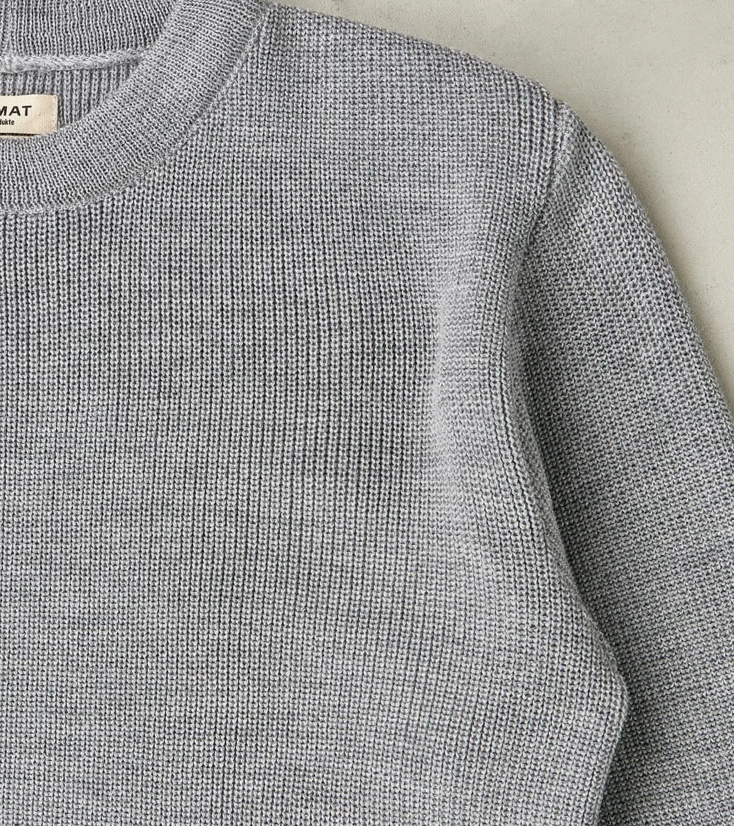 Rundhals Merino Crewneck Sweater - Battleship Grey sold by Division Road product image thumbnail 4