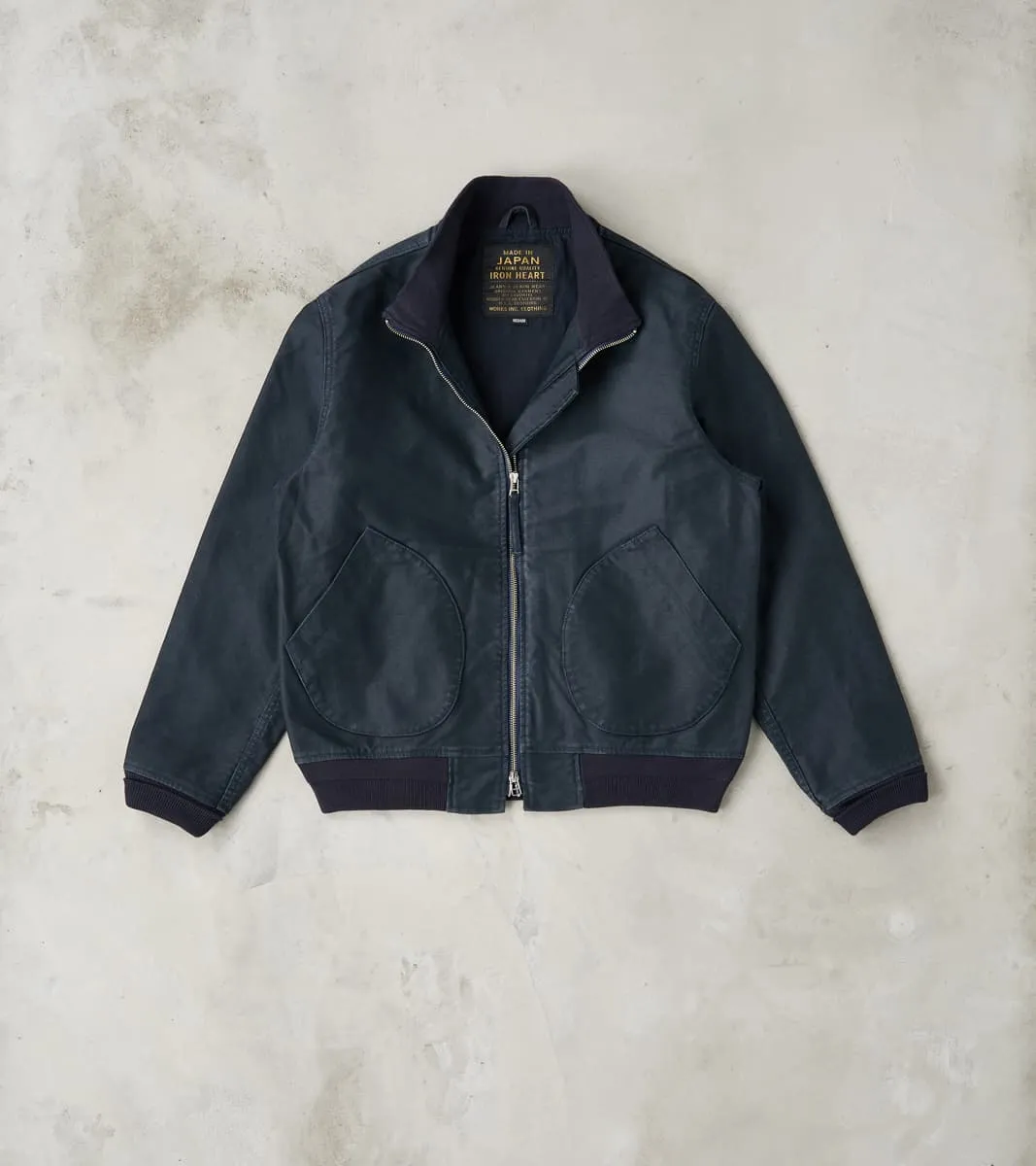 47-NAV - Tanker Jacket - 12oz Navy Whipcord sold by Division Road