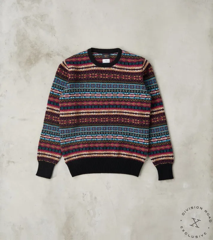 Fair Isle Lambswool Crewneck - Retro Black sold by Division Road
