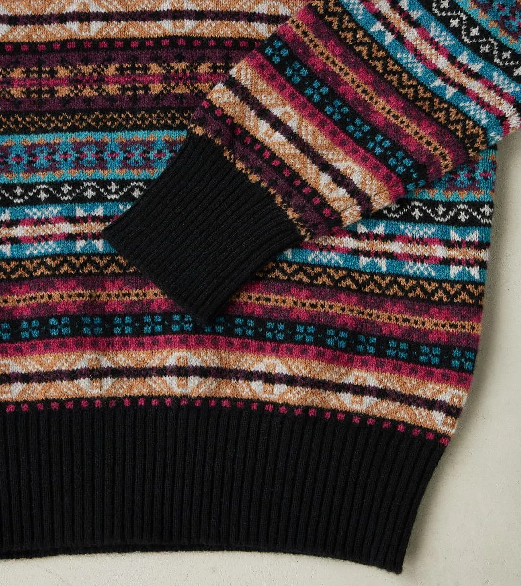 Fair Isle Lambswool Crewneck - Retro Black sold by Division Road product image thumbnail 5