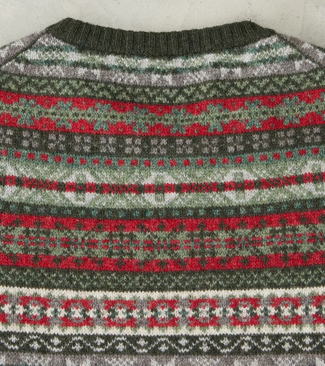 Fair Isle Lambswool Crewneck - Festive Forest sold by Division Road product image thumbnail 4