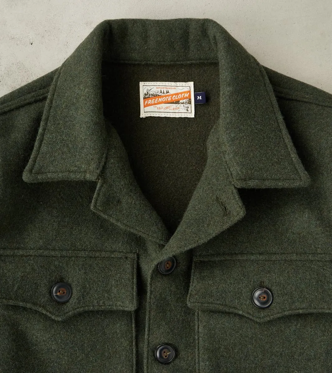 Midway - Japanese Melton Wool - Olive sold by Division Road product image thumbnail 3