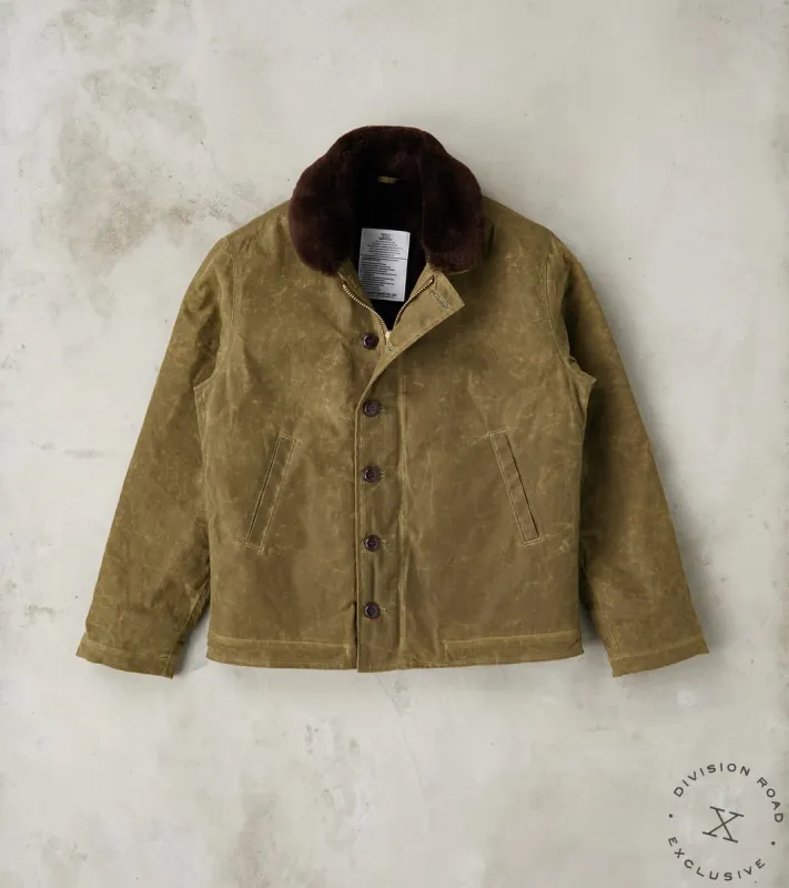 N-1 Deck Jacket - 7oz Martexin Waxed Sailcloth - Military Olive sold by Division Road