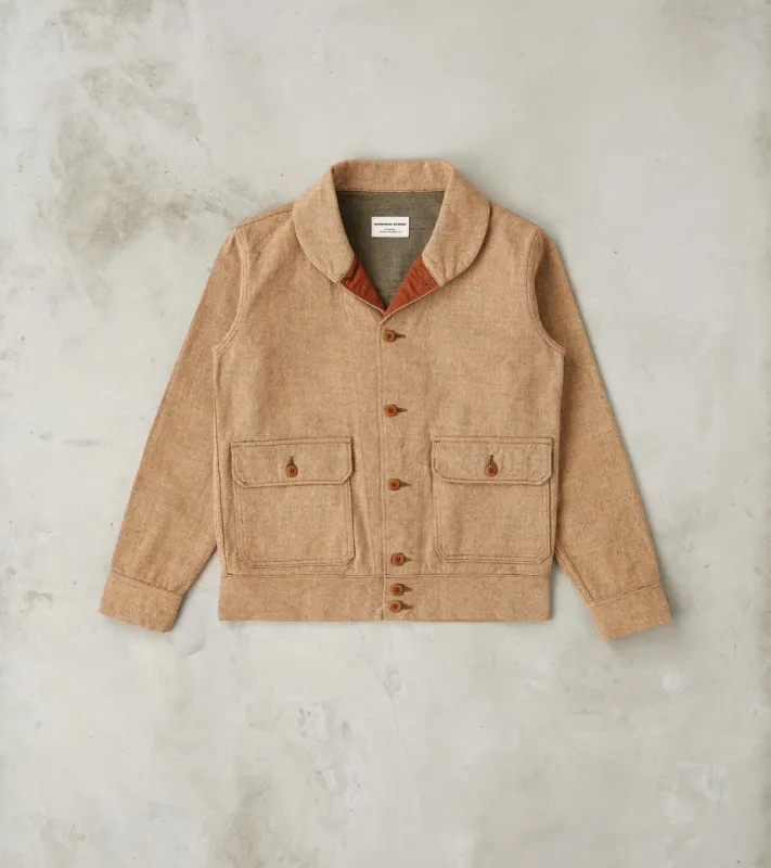 S100NAJ25 Beige Elemental Flannel Cossack Jacket sold by Division Road