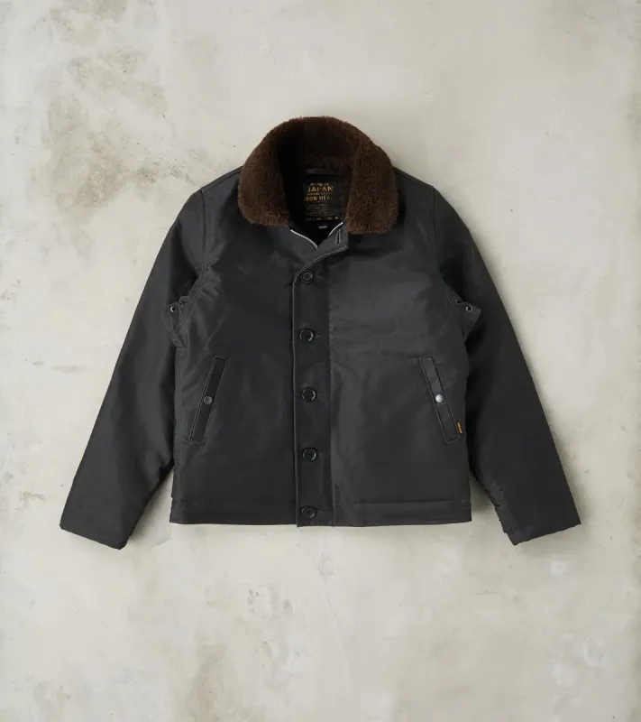 37-BLK - N1 Deck Jacket - 14oz Black Oiled Whipcord sold by Division Road