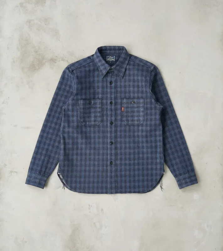 Indigo NY Check Jacquard Workshirt sold by Division Road