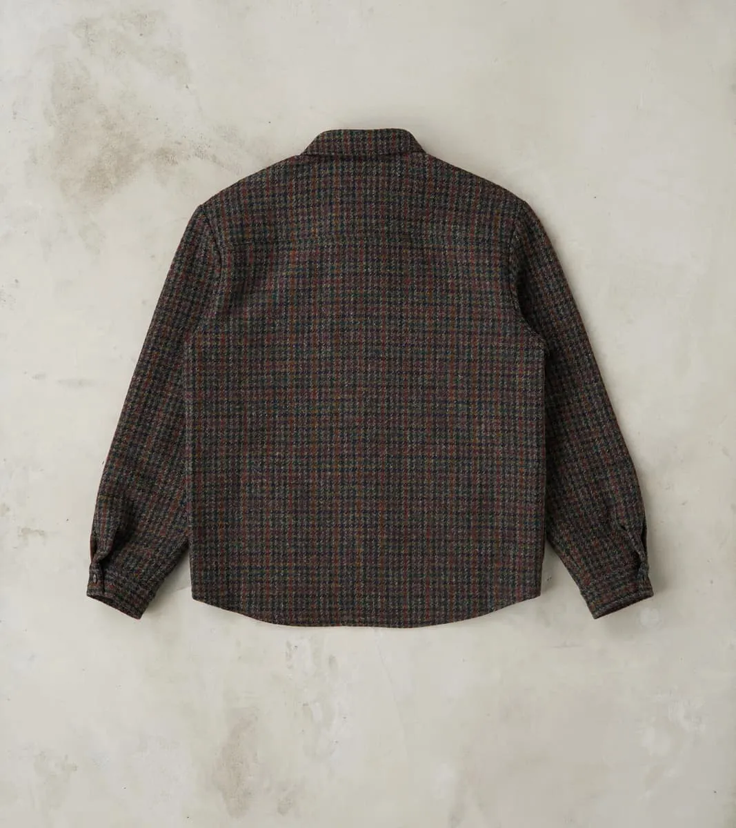 Harris Tweed Overshirt - Forest Navy Houndstooth Check sold by Division Road product image thumbnail 2