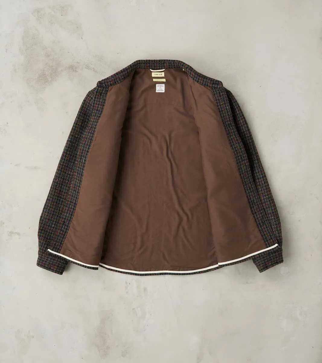 Harris Tweed Overshirt - Forest Navy Houndstooth Check sold by Division Road product image thumbnail 3