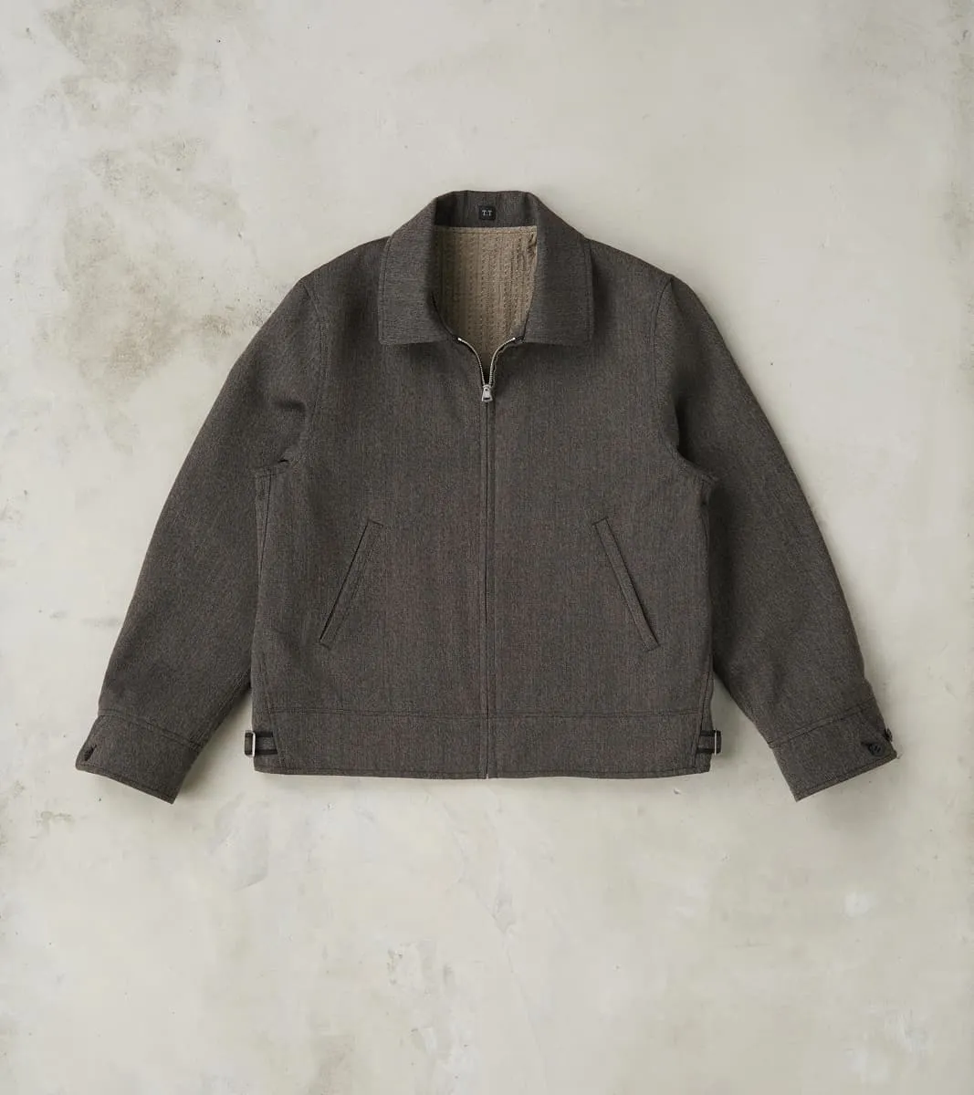Lot. 306 Cossack Jacket - Serge Twill Wool - Melange Charcoal sold by Division Road