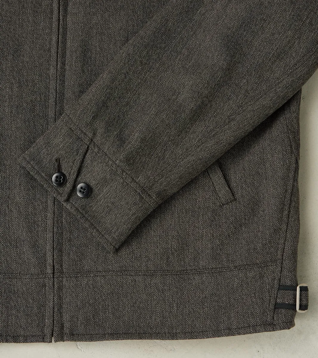 Lot. 306 Cossack Jacket - Serge Twill Wool - Melange Charcoal sold by Division Road product image thumbnail 5