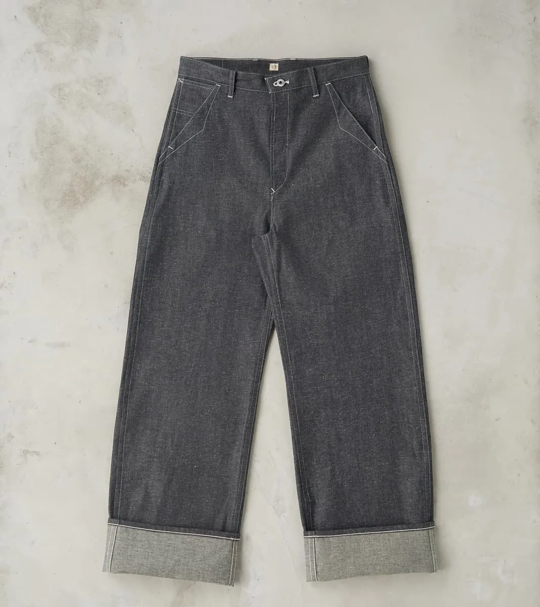 Lot. 717 Denim Painter Pants - Wide Straight - Raw Green Cast Indigo sold by Division Road