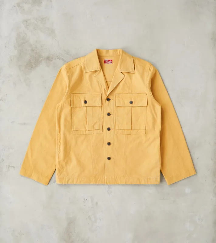 Richard Army Overshirt - Sand Japanese Canvas sold by Division Road