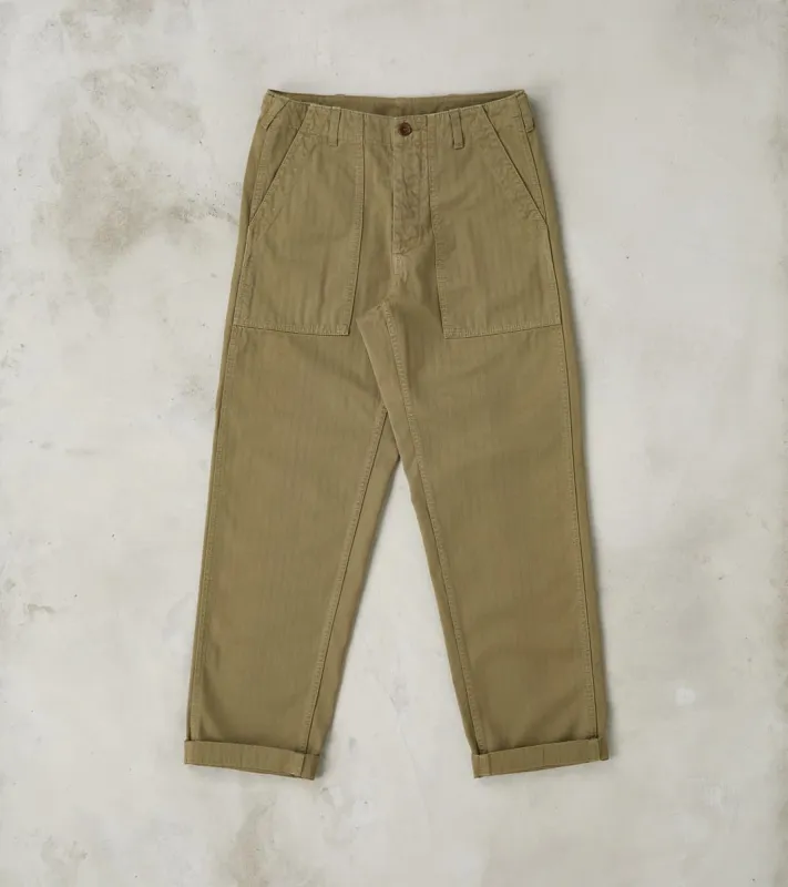 New Fatigue Trouser - Sage Herringbone Twill sold by Division Road