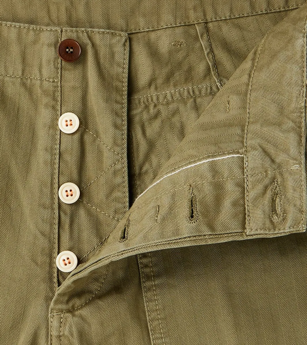 New Fatigue Trouser - Sage Herringbone Twill sold by Division Road product image thumbnail 5