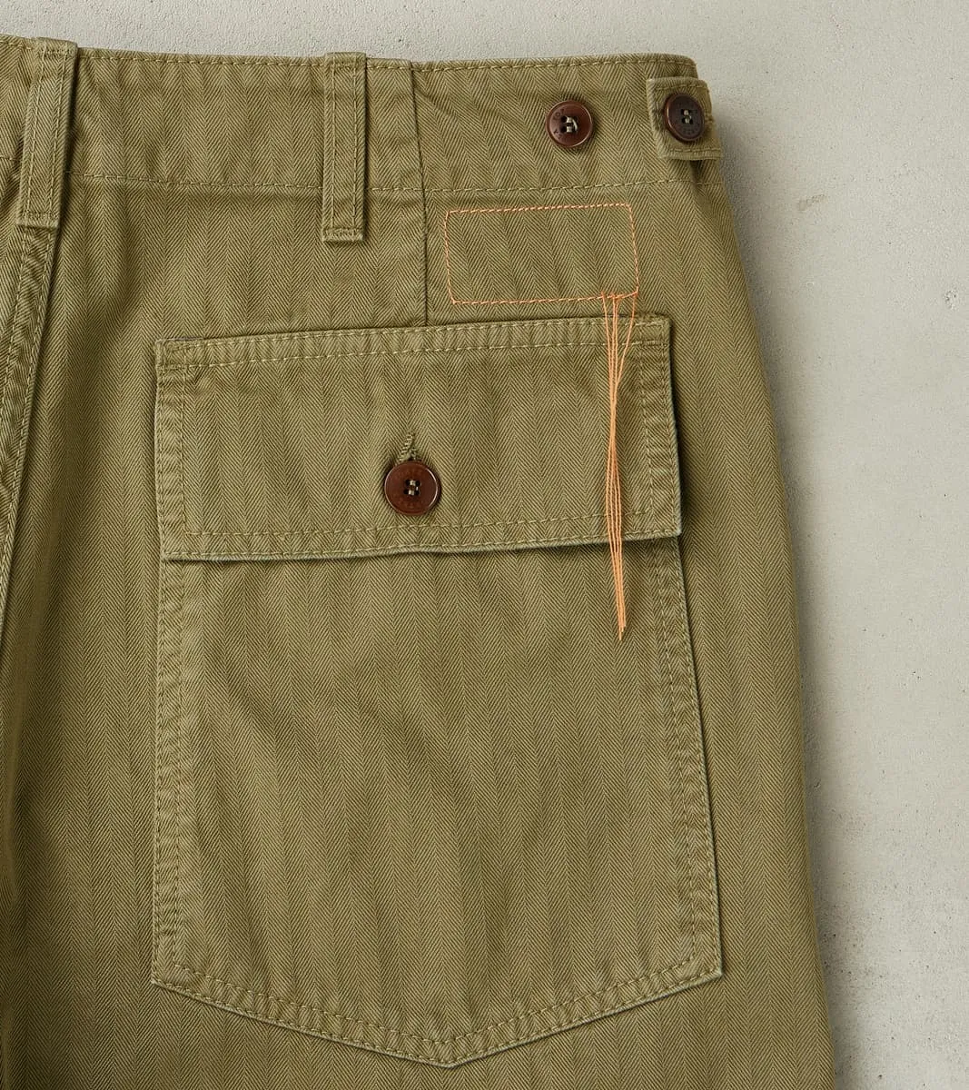 New Fatigue Trouser - Sage Herringbone Twill sold by Division Road product image thumbnail 3