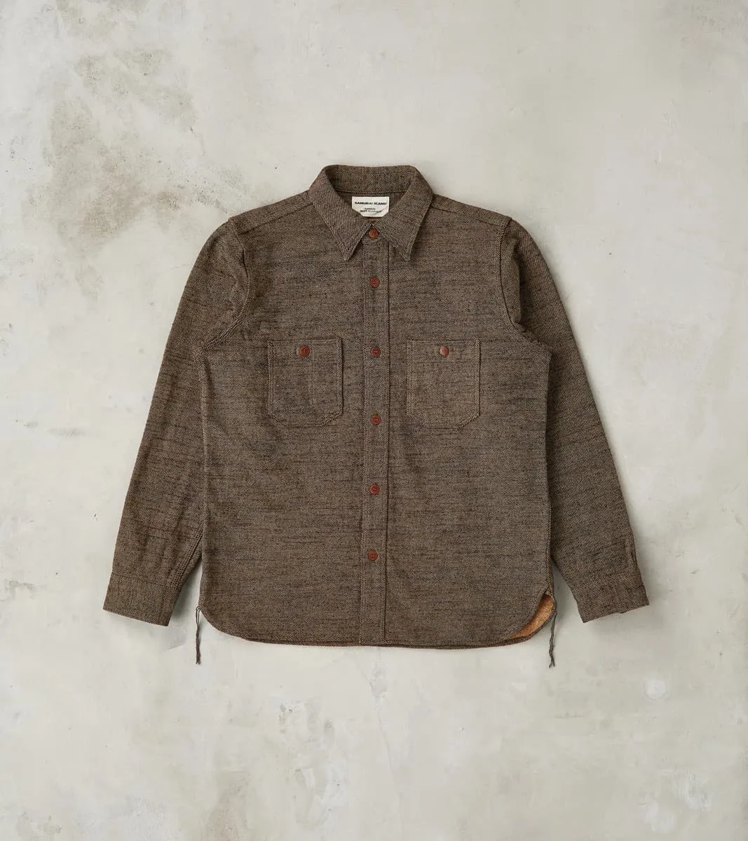 SMN25-01W Black Elemental Flannel Work Shirt sold by Division Road