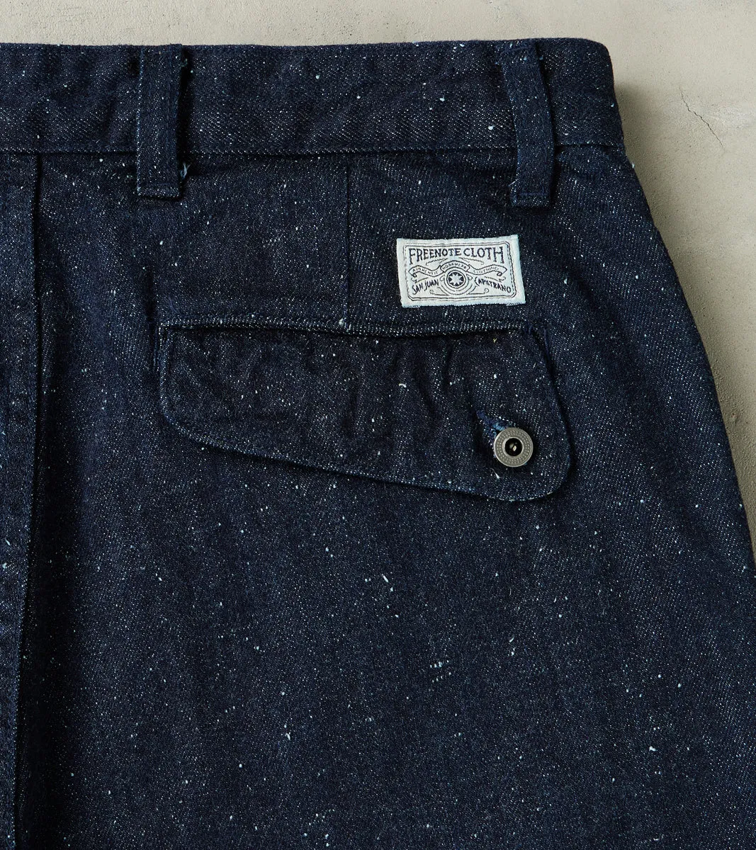 Benton Pant - 11oz Japanese Selvedge Fleck Denim - Indigo sold by Division Road product image thumbnail 3