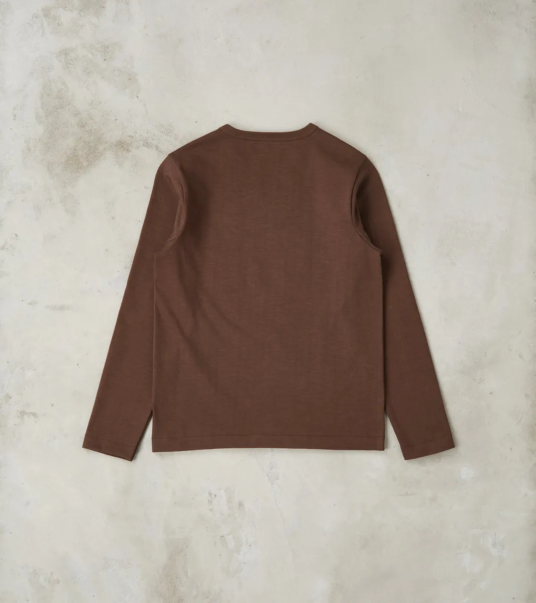 S218 Good Originals - 10.7oz Loopwheeled 2-Thread Heavyweight Longsleeve - 192 Chocolate sold by Division Road product image thumbnail 2