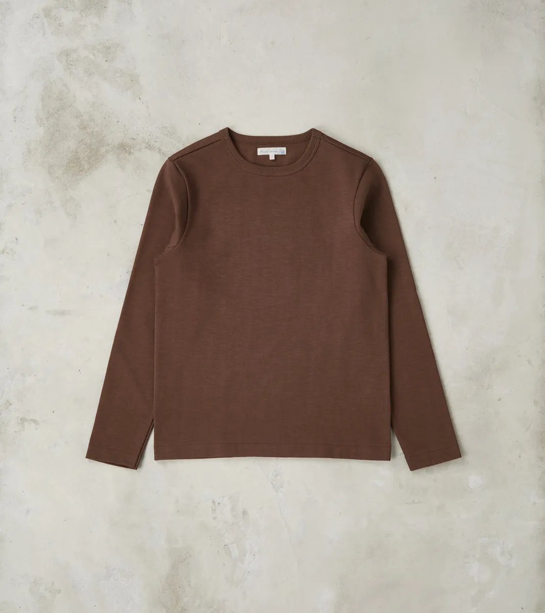S218 Good Originals - 10.7oz Loopwheeled 2-Thread Heavyweight Longsleeve - 192 Chocolate sold by Division Road