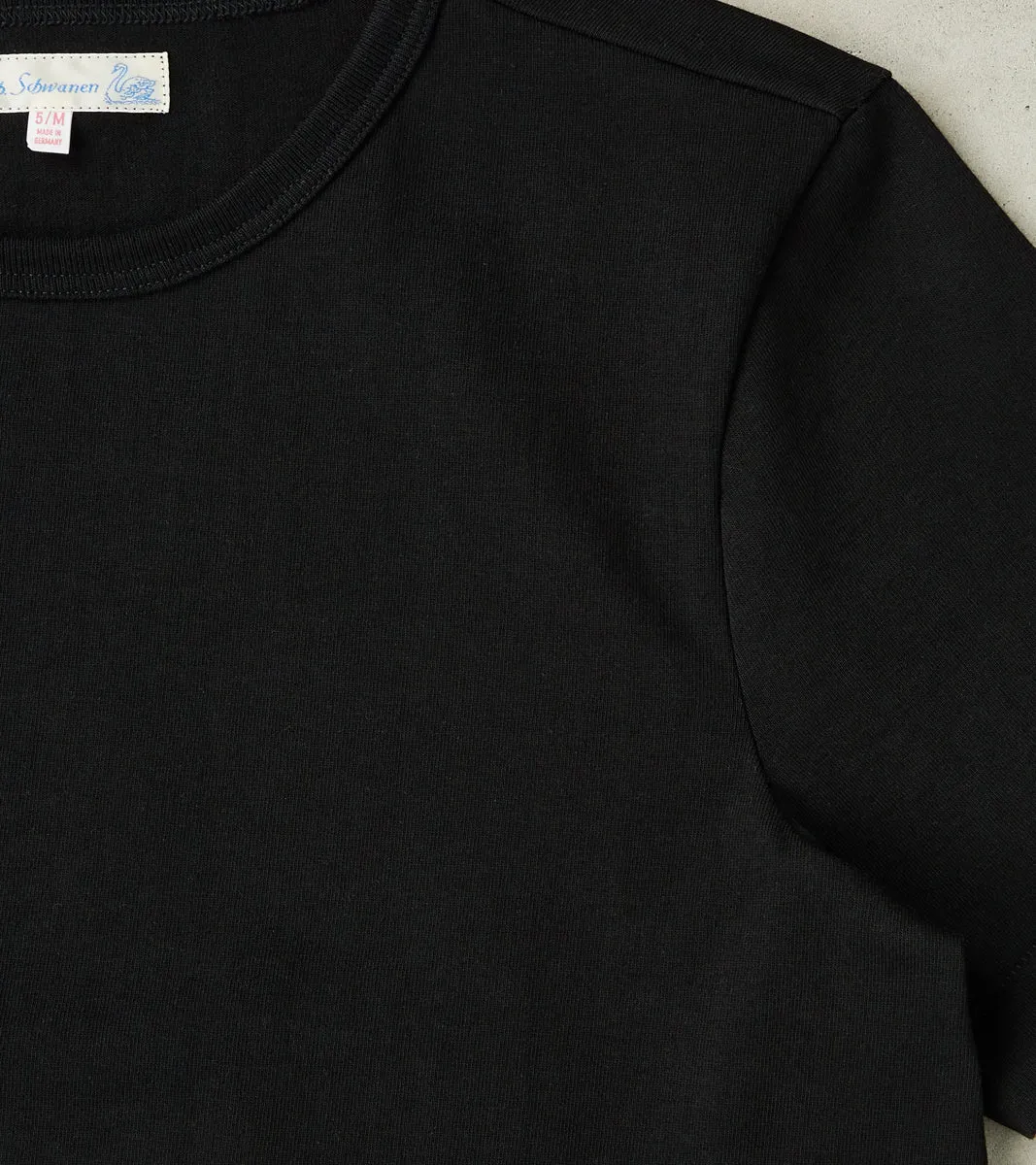 215 Good Originals - 7.2oz Loopwheeled 2-Thread T-Shirt - 99 Deep Black sold by Division Road product image thumbnail 4
