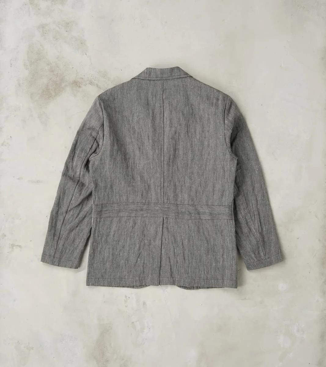 Chester 055 Field Blazer - Grey Cotton Linen Herringbone Twill sold by Division Road product image thumbnail 2