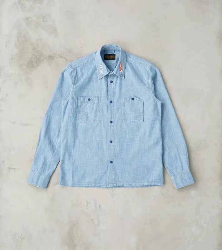 Kodiak 475 Work Shirt - Indigo Stone Washed Chambray sold by Division Road