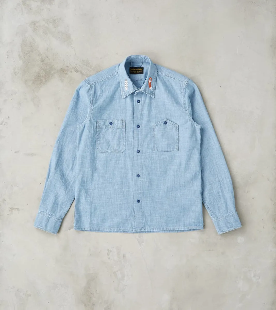 Kodiak 475 Work Shirt - Indigo Stone Washed Chambray sold by Division Road