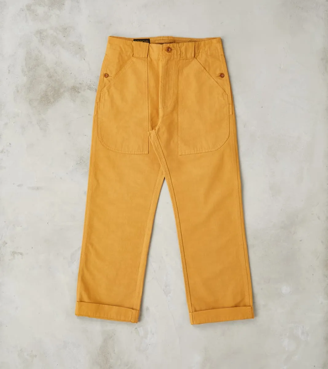 Logan 321 Swiss Army Pant - Straight Tapered - Mustard Military Canvas sold by Division Road