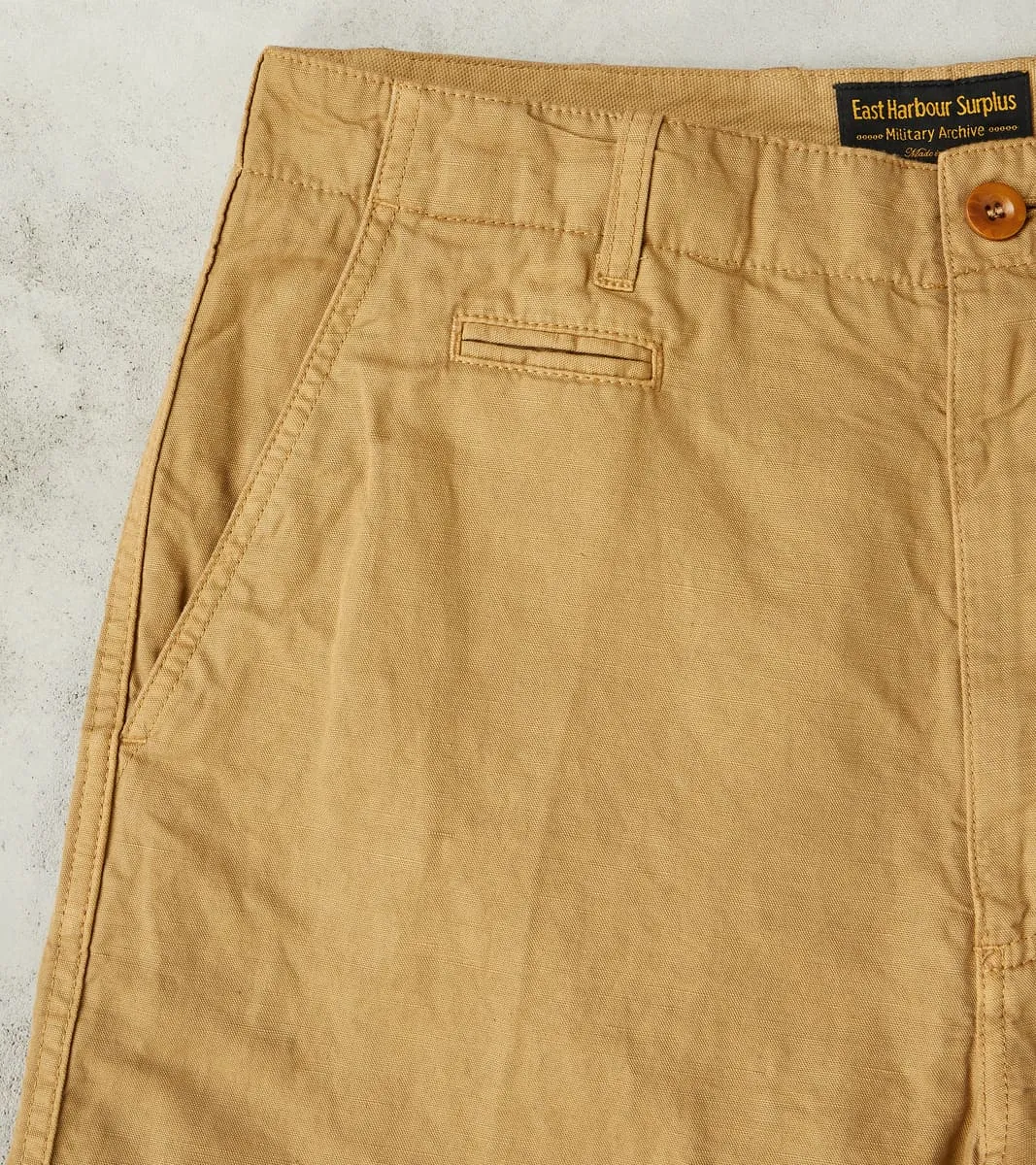 Axel 071 Chino Pant - Classic Tapered - Khaki Cotton Linen Canvas sold by Division Road product image thumbnail 4