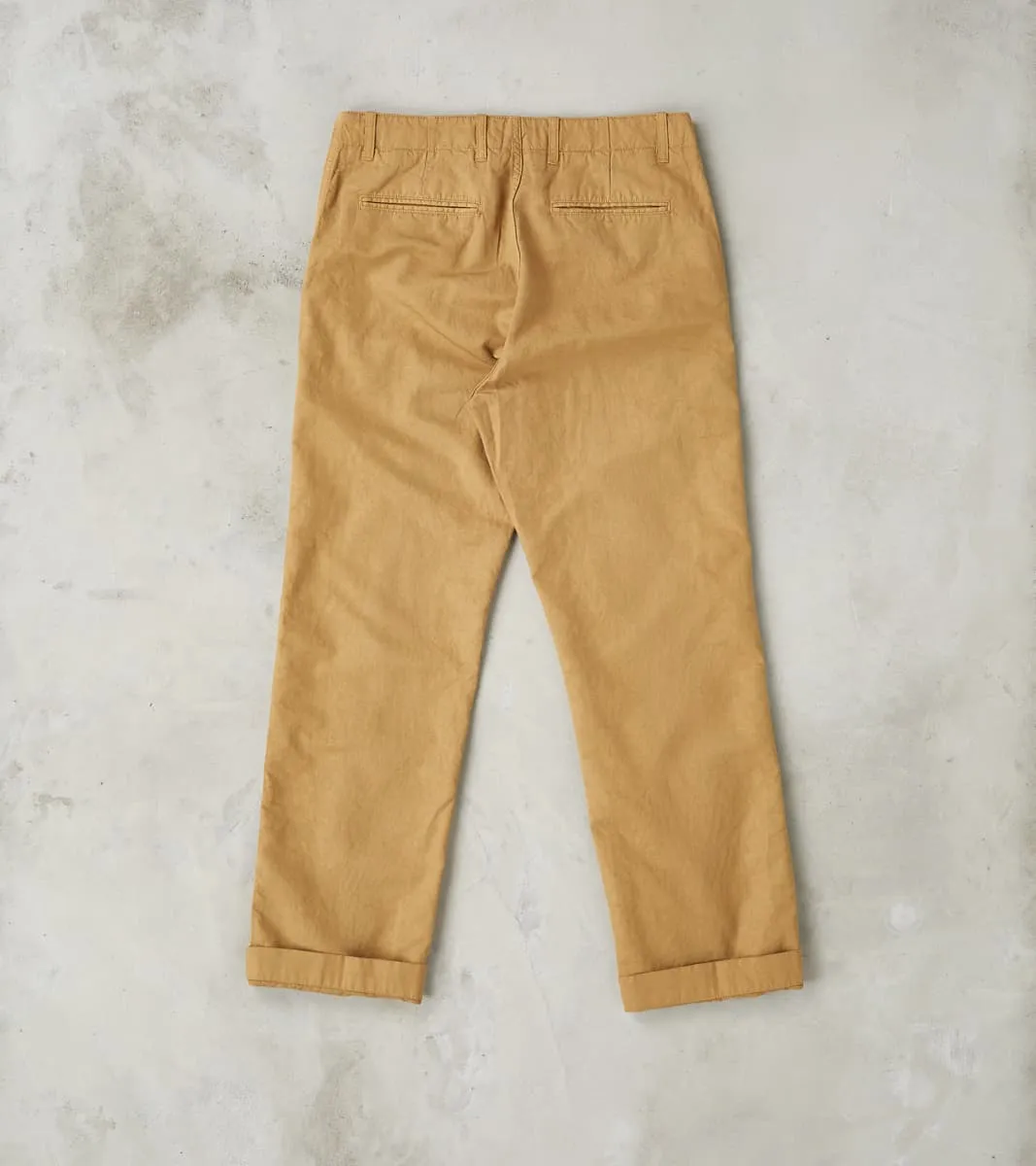 Axel 071 Chino Pant - Classic Tapered - Khaki Cotton Linen Canvas sold by Division Road product image thumbnail 2