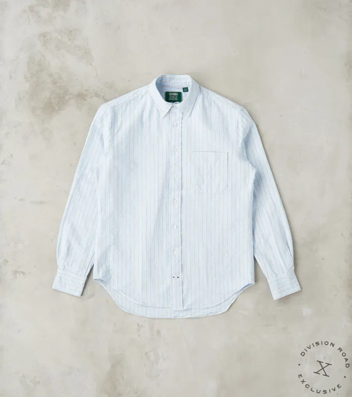Japanese Amekaji Stripe Oxford - Blue sold by Division Road