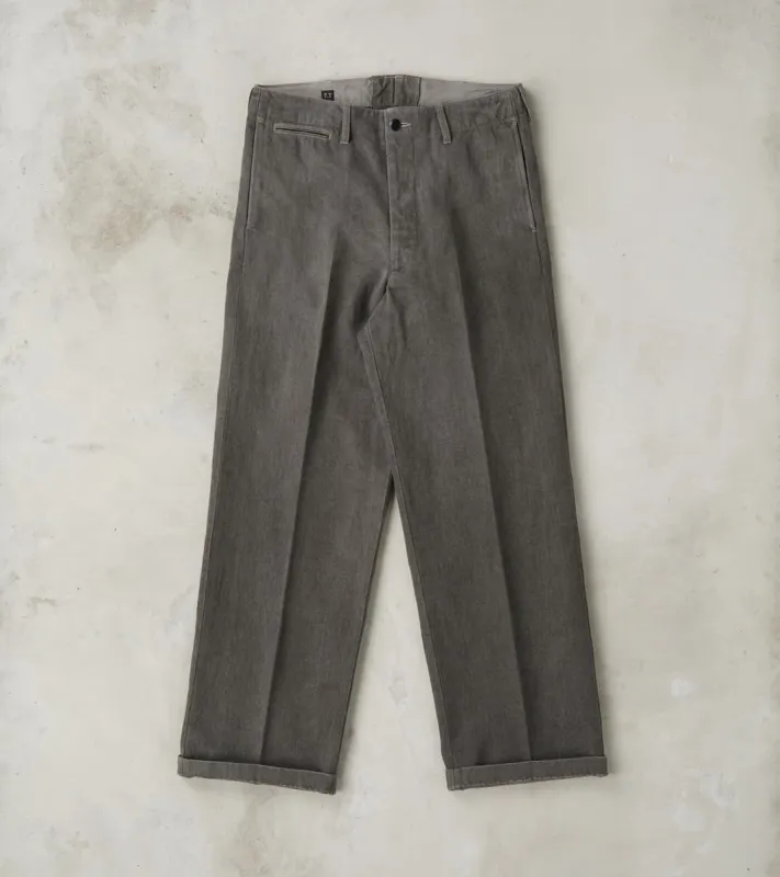 Lot. 221 Field Trousers - Cotton Washi Twill - Sumi Dyed Charcoal made by Division Road