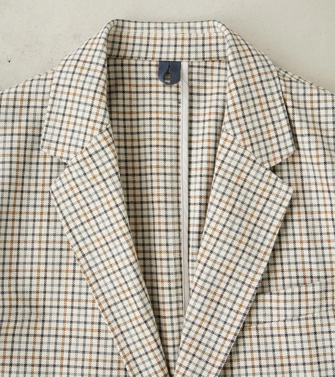 Single Breasted 2-Button Jacket - Smoky Plaid Cotton Twill Cloth - Tattersall sold by Division Road product image thumbnail 4