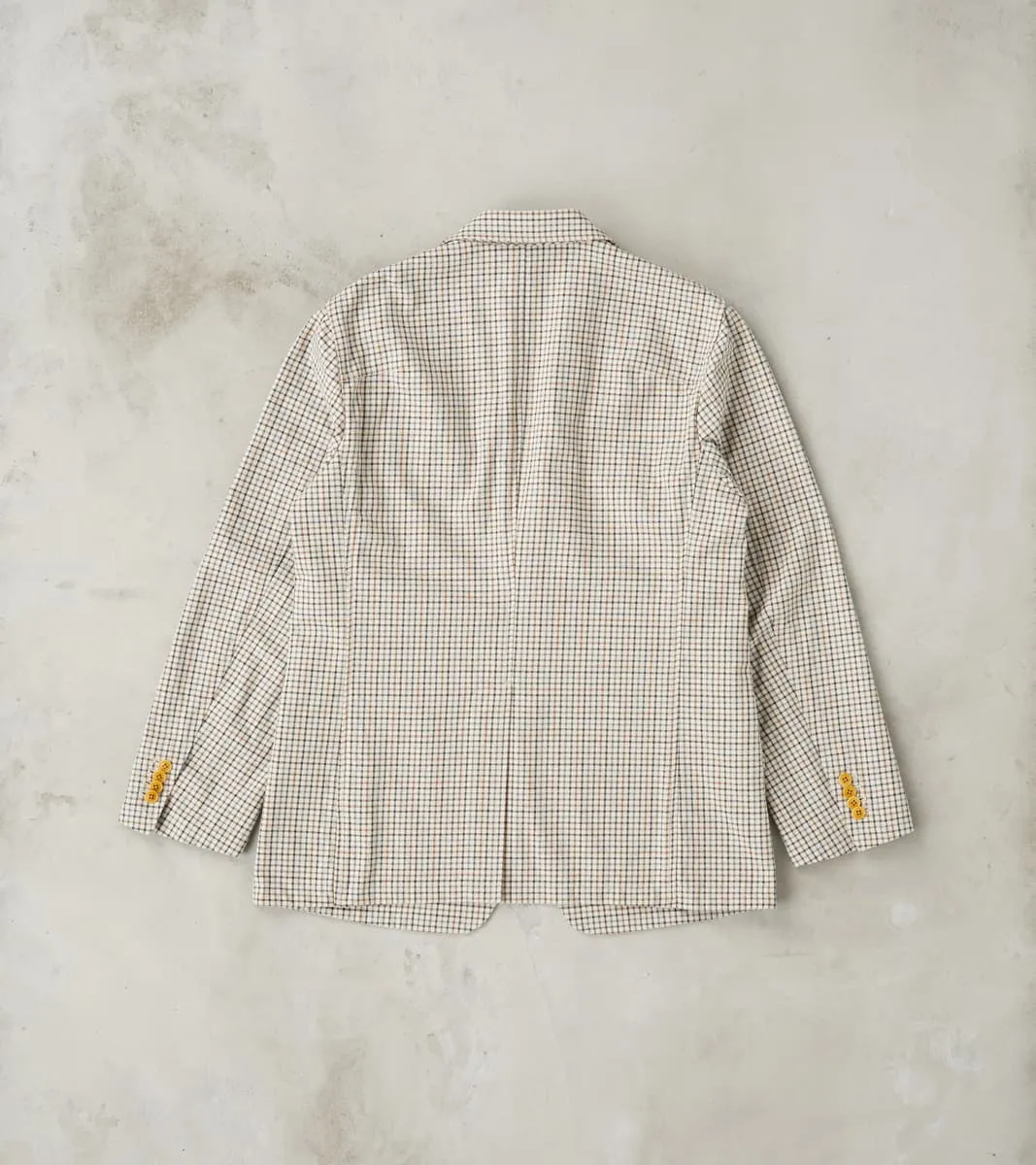 Single Breasted 2-Button Jacket - Smoky Plaid Cotton Twill Cloth - Tattersall sold by Division Road product image thumbnail 2