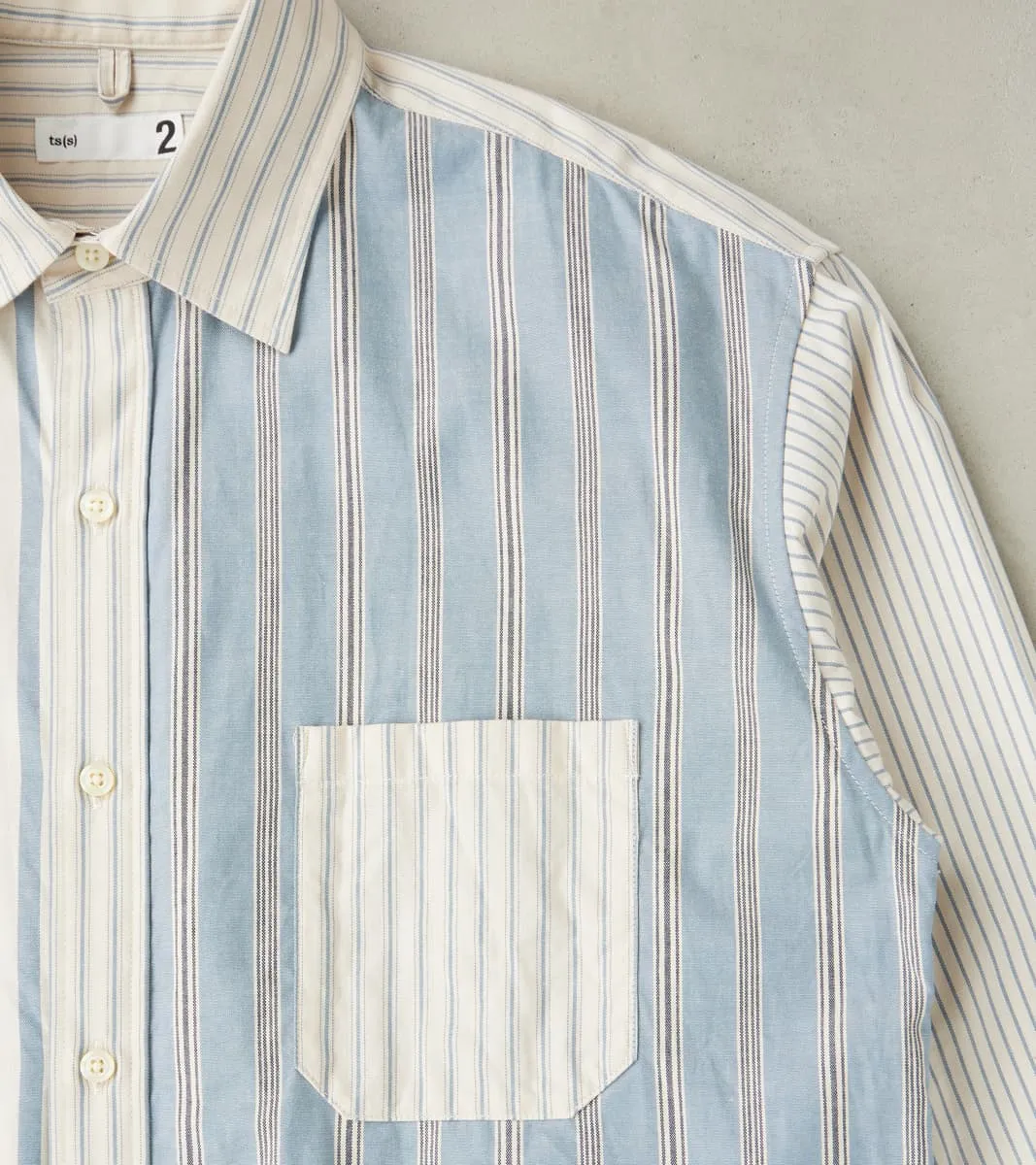 Baggy Fit Crazy Shirt - Organic Cotton Oxford Cloth - Blue sold by Division Road product image thumbnail 5