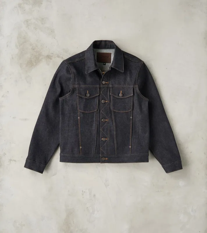 Classic Jacket - 15oz Japanese Unsinged Denim - Indigo made by Freenote Cloth