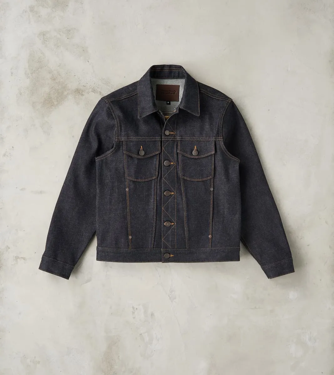 Classic Jacket - 15oz Japanese Unsinged Denim - Indigo sold by Division Road