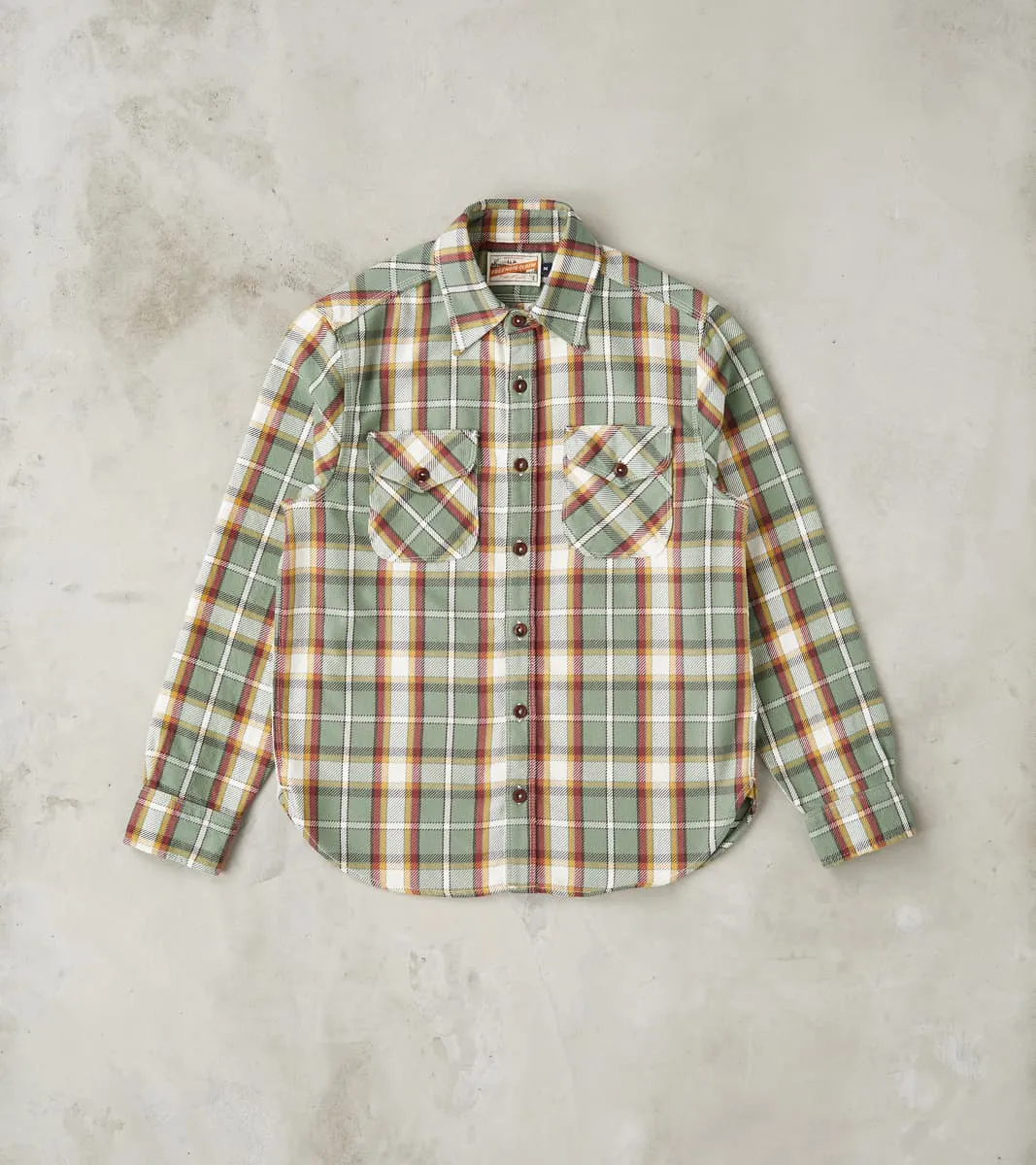 Wells - Japanese Twill - Aloe Green Plaid sold by Division Road