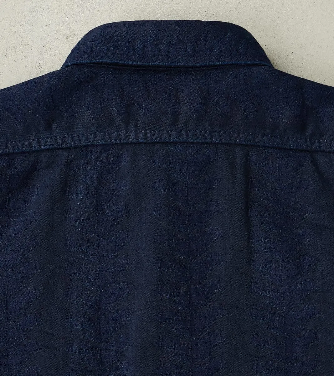 SSS26-01W Indigo Dyed Sengen Jacquard Work Shirt sold by Division Road product image thumbnail 4