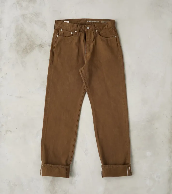 MMJZ6403 - #100 Straight - Moss Dyed Selvedge Twill made by Momotaro