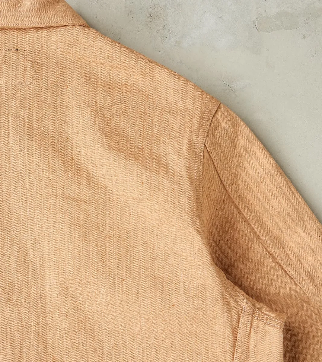 Natural Brown Fox Cotton Military Herringbone Twill Work Jacket sold by Division Road product image thumbnail 5