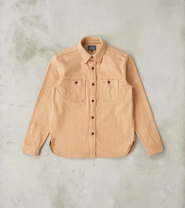 Natural Brown Fox Cotton Twill Workshirt made by Studio D'Artisan
