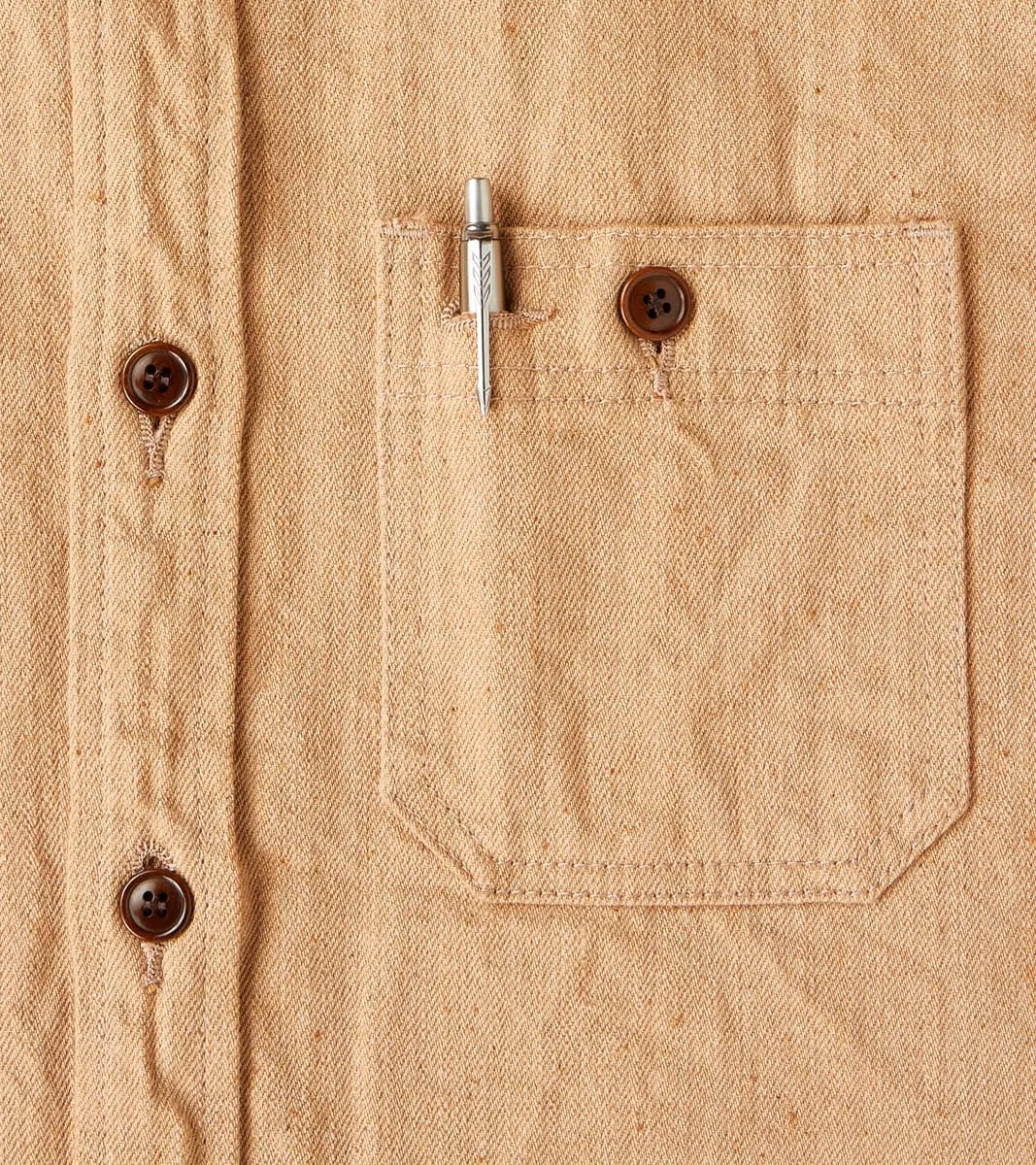 Natural Brown Fox Cotton Twill Workshirt sold by Division Road product image thumbnail 5