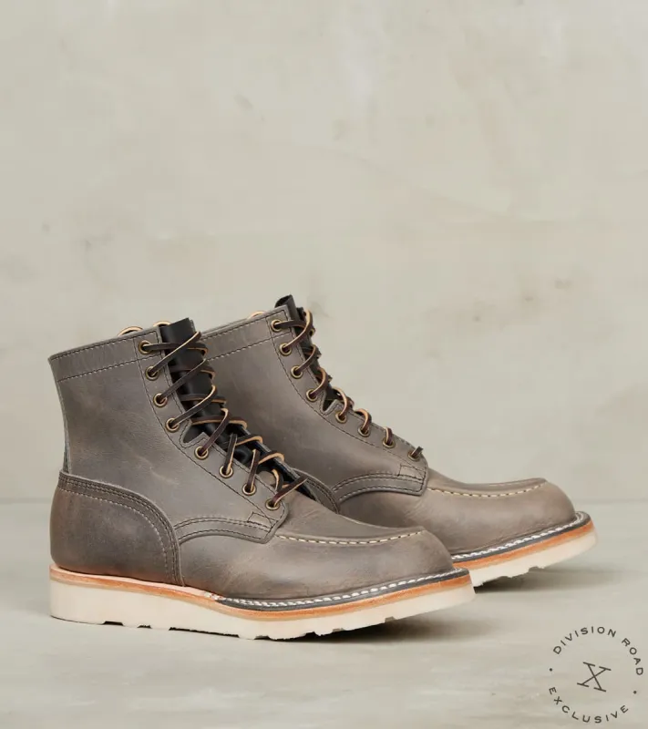 Concrete Workman Moc - HNW - Nicks Christy - Horween Light Grey Cypress made by Nicks Boots