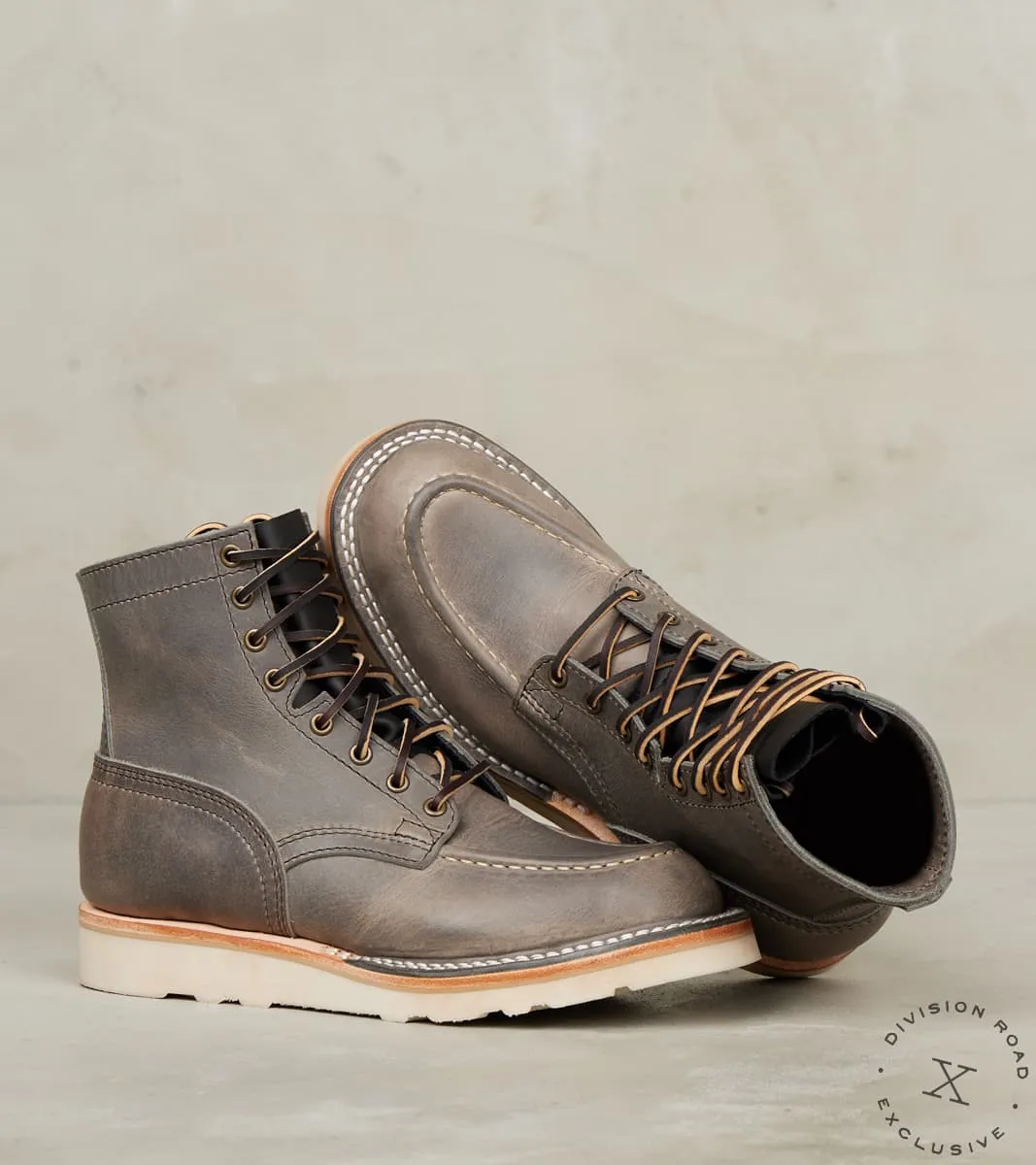 Concrete Workman Moc - HNW - Nicks Christy - Horween Light Grey Cypress sold by Division Road product image thumbnail 3