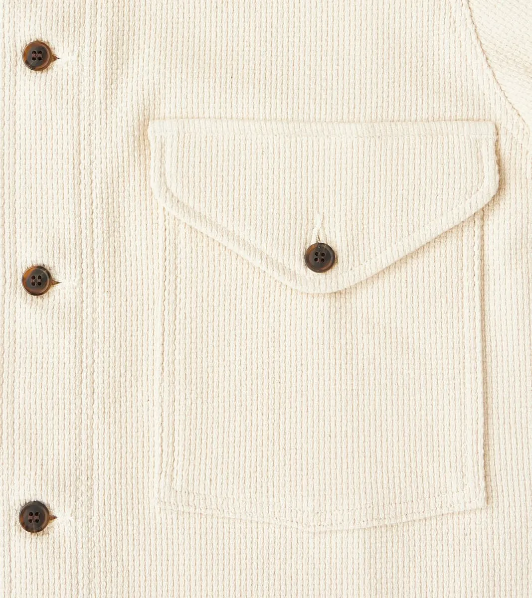 Skyline Overshirt - Japanese Sashi-Ori - Natural sold by Division Road product image thumbnail 4