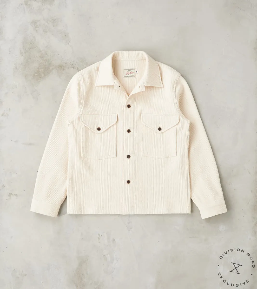 Skyline Overshirt - Japanese Sashi-Ori - Natural sold by Division Road