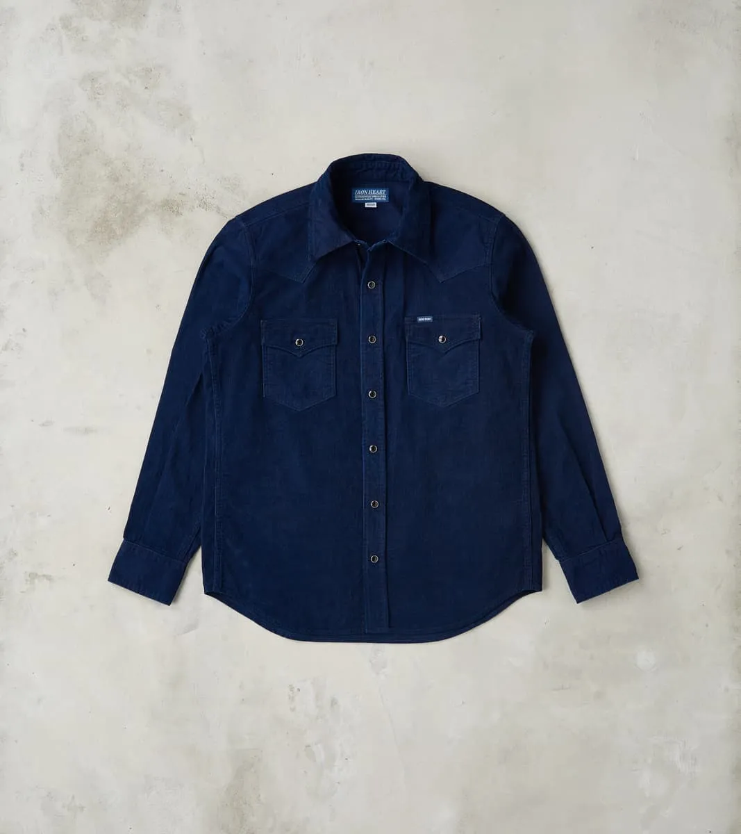 438-IND - Western - 7.5oz Selvedge Indigo Corduroy sold by Division Road