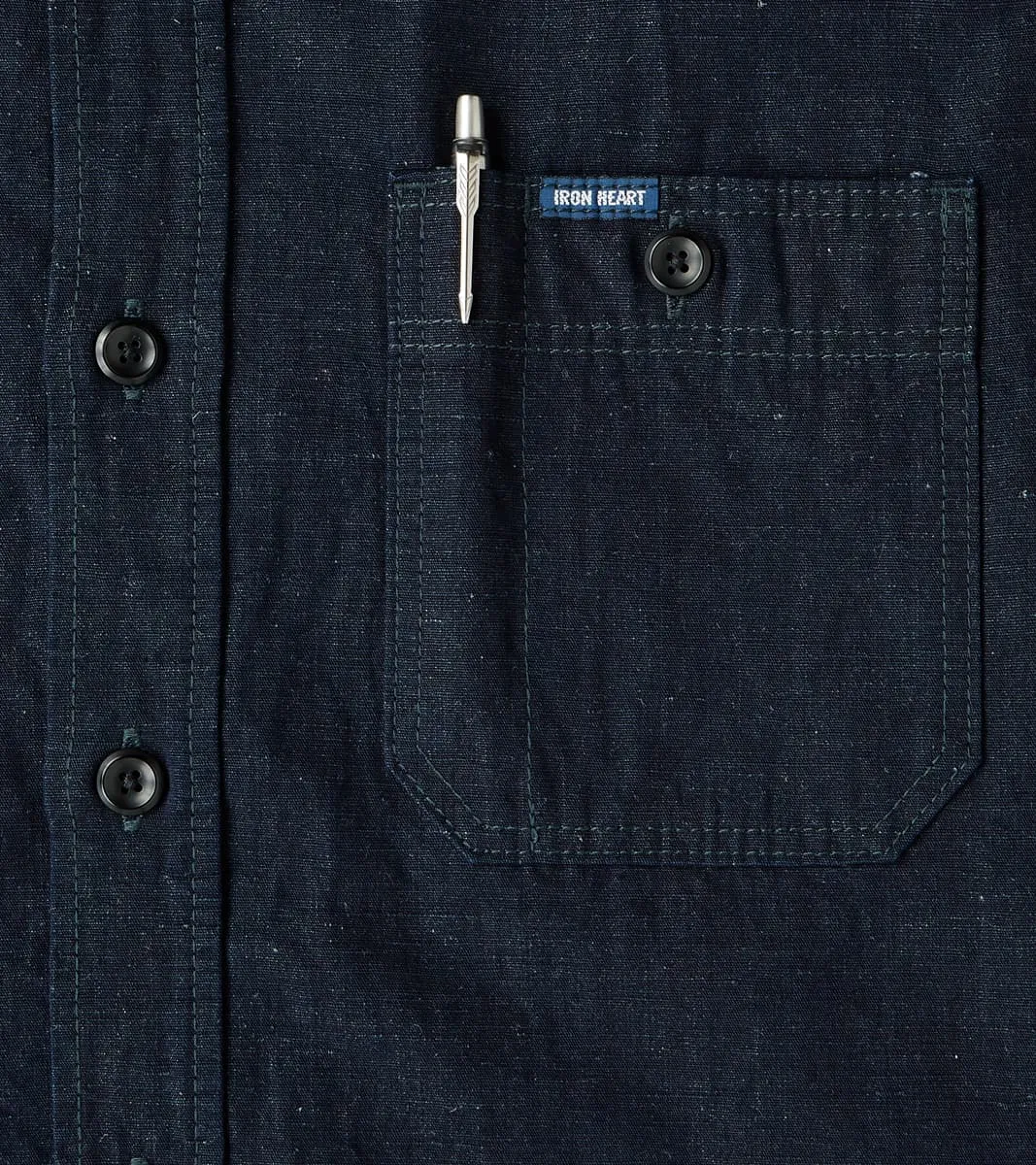 443-IND - Work Shirt - 7oz Indigo Cotton Linen Chambray sold by Division Road product image thumbnail 5