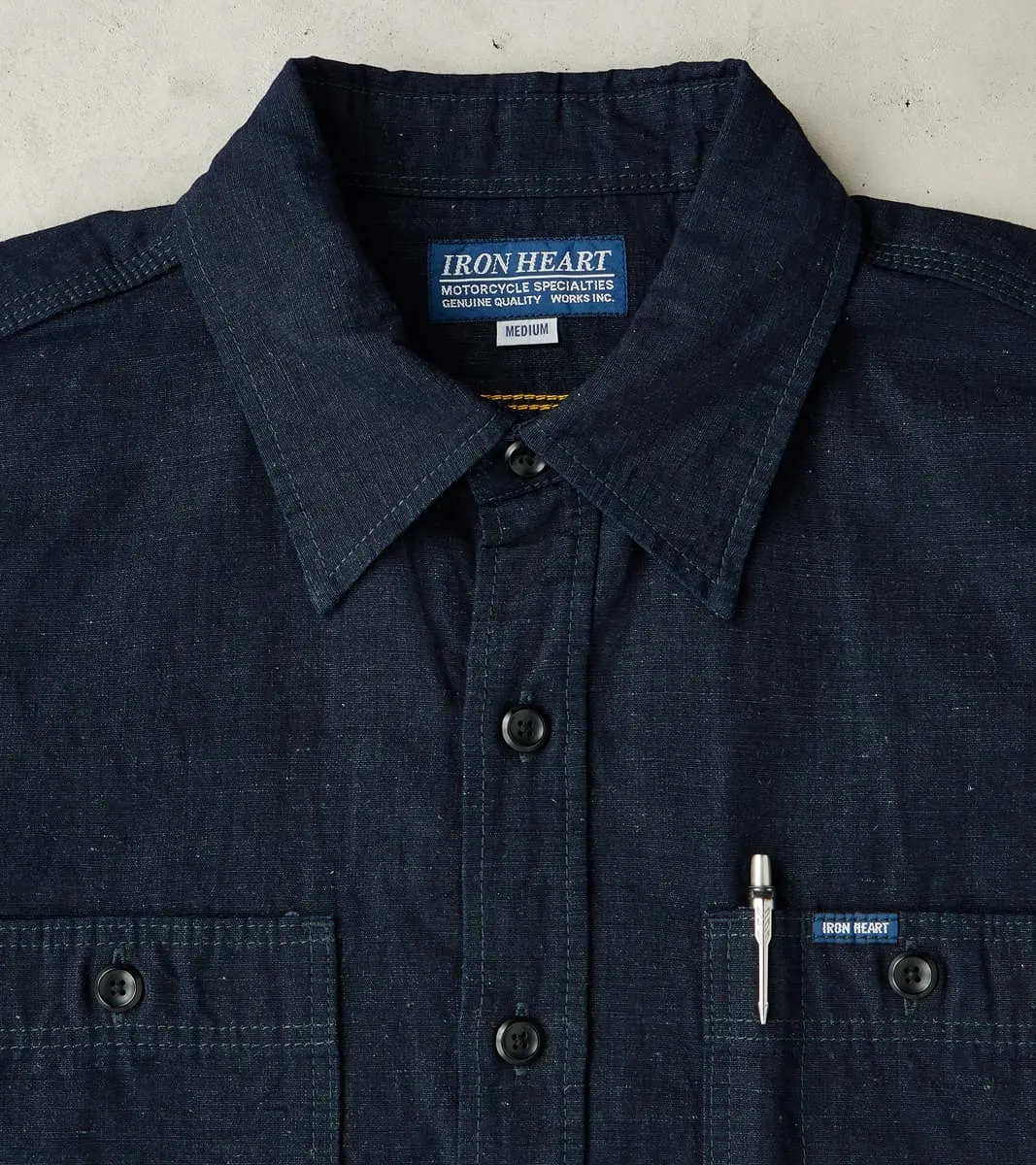 443-IND - Work Shirt - 7oz Indigo Cotton Linen Chambray sold by Division Road product image thumbnail 3